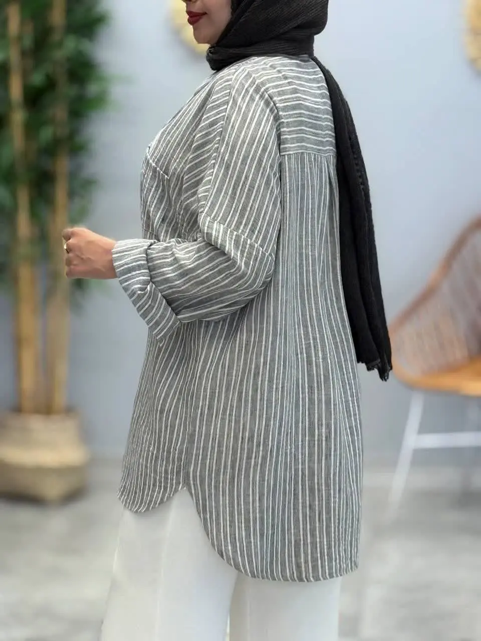 3483-شومیز لینن دیپلمات